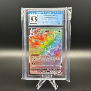 Pokémon Graded Card Eternatus Vmax CGC 9.5 Rare TCG Collectible